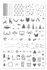 Yule Tide Christmas (CjSC-13) - Clear Jelly Stamping Plate