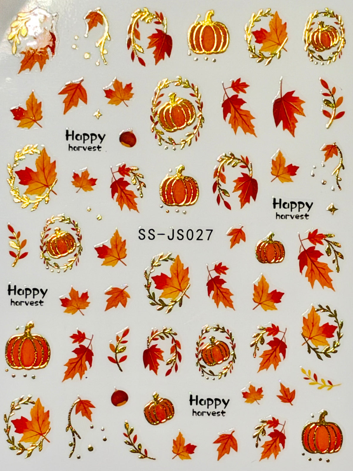 Happy Harvest Pumpkins & Leaves Decals JS027 Main image