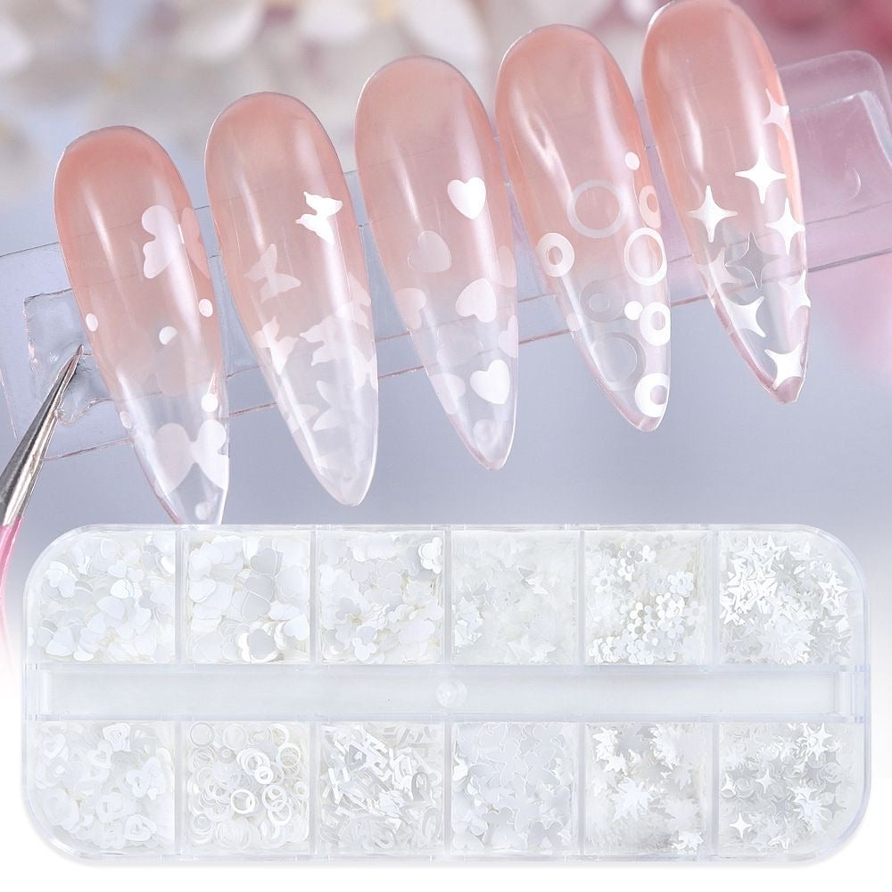 12 Piece Set - White Opal Confetti Main image