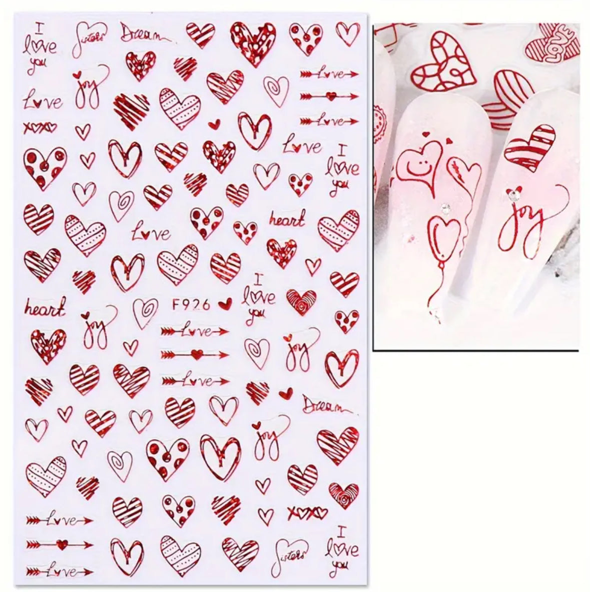 Metallic LOVE 1 Decals - F926 Main image
