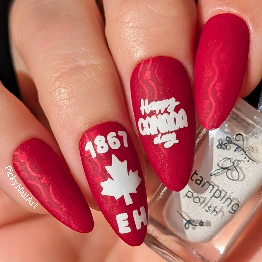 The Great Canadian Mix (CjSH-140) - Etched Nail Art Stamping Plate - Clear Jelly Stamping Plate