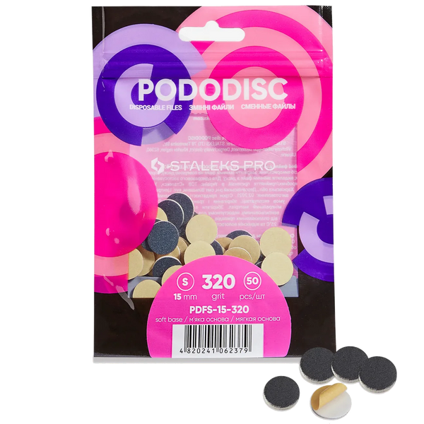 Staleks podo Small 15mm Silicone Carbide PADDED Refills - 50 pack