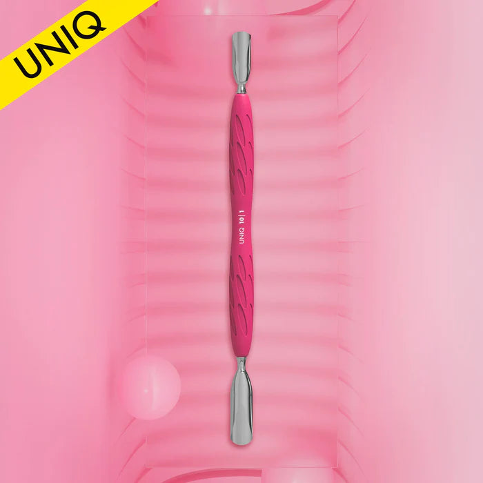 Staleks Pro UNIQ 10 TYPE 1 Gummy Manicure Pusher with Silicone Handle Wide Rounded Pusher + Narrow Rounded Pusher PQ-10/1
