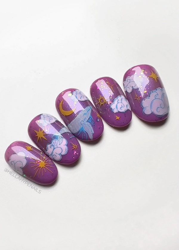 Lunar Lullaby (CjSLC-105)-  Clear Jelly Stamping Plate