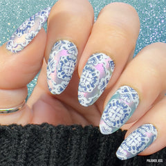 Full Nail Fab - Blissful Baroque (CJS-338) - Clear Jelly Stamping Plate