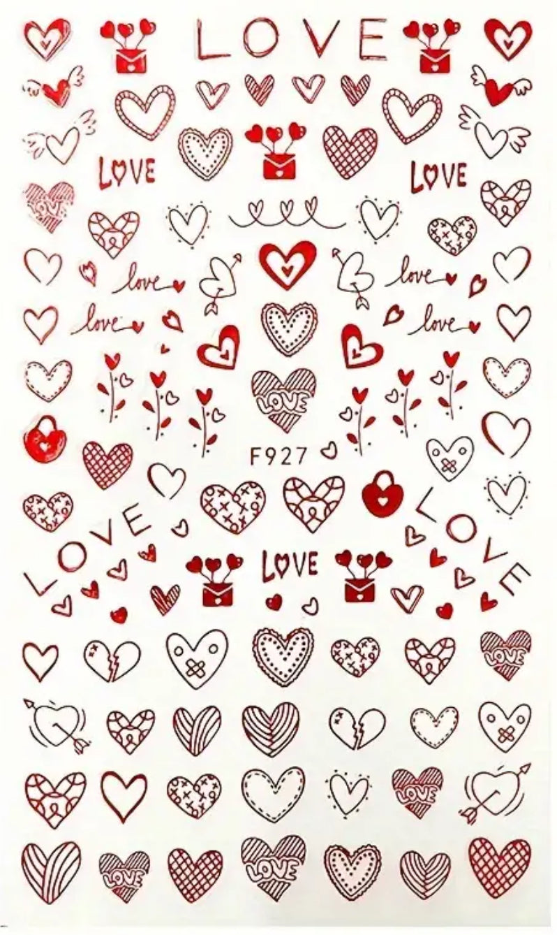 Metallic LOVE 4 Decals - F927