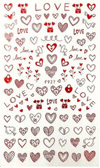 Metallic LOVE 4 Decals - F927