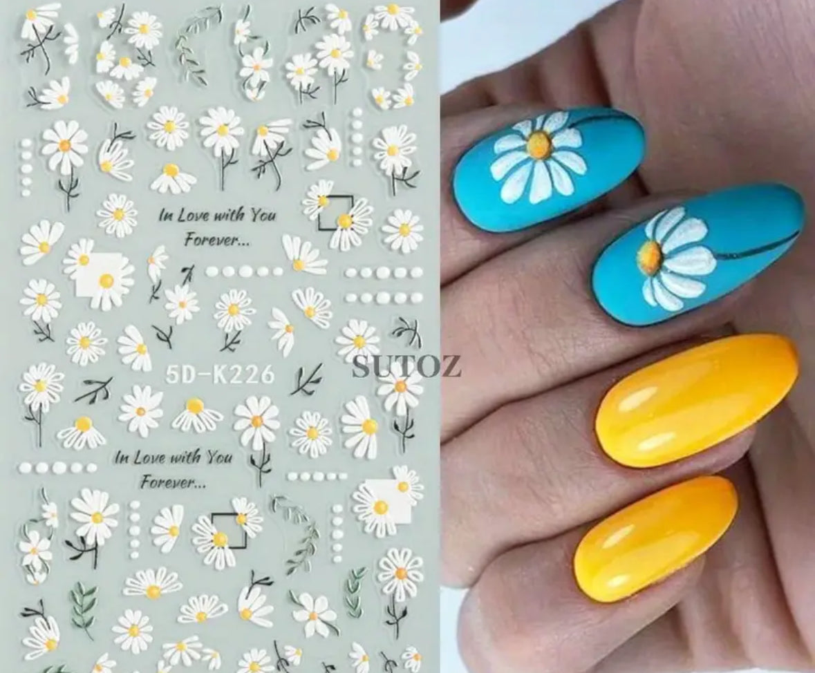 Playful Daisies 5D Decals - K226 Main image