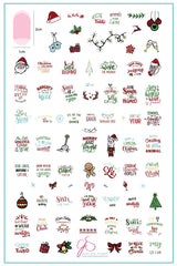 Sassy Christmas (CjSC-68) - CJS Large Stamping Plate