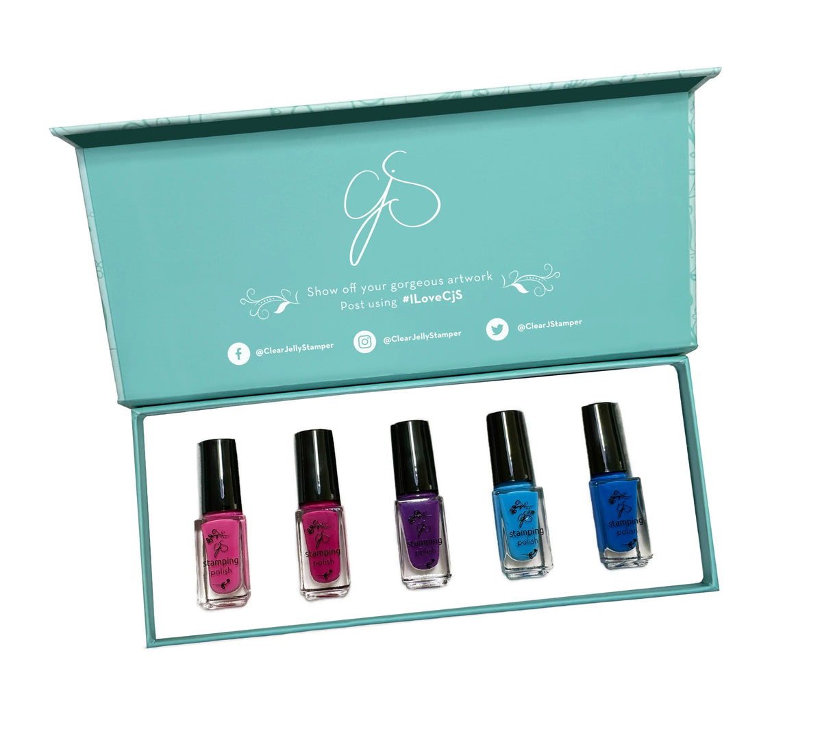 Frozen Raspberry  - Stamping Polish Kit (5 Colors)