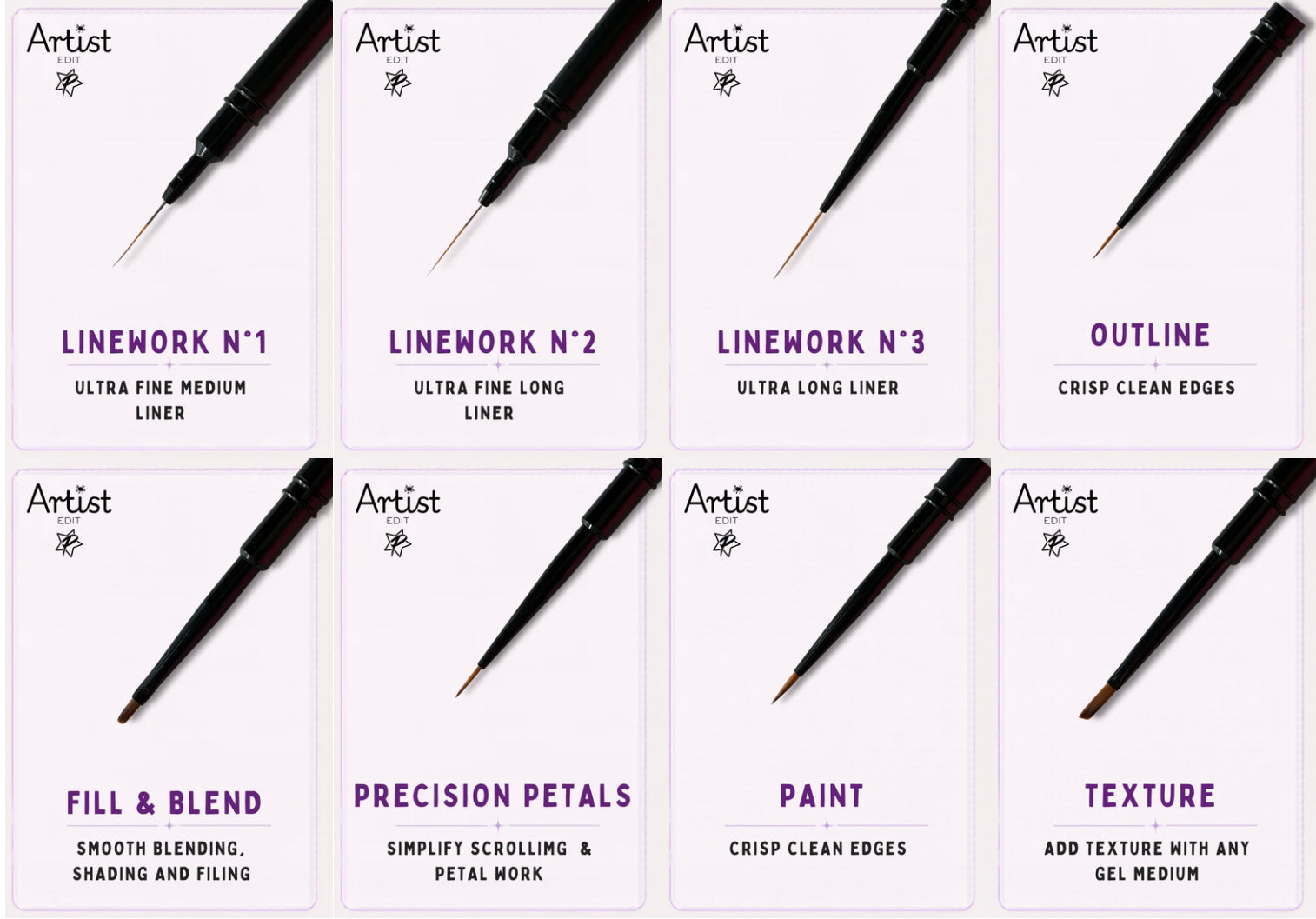 Artist Edit Brush Collection - 8 Piece with Case Secondary image