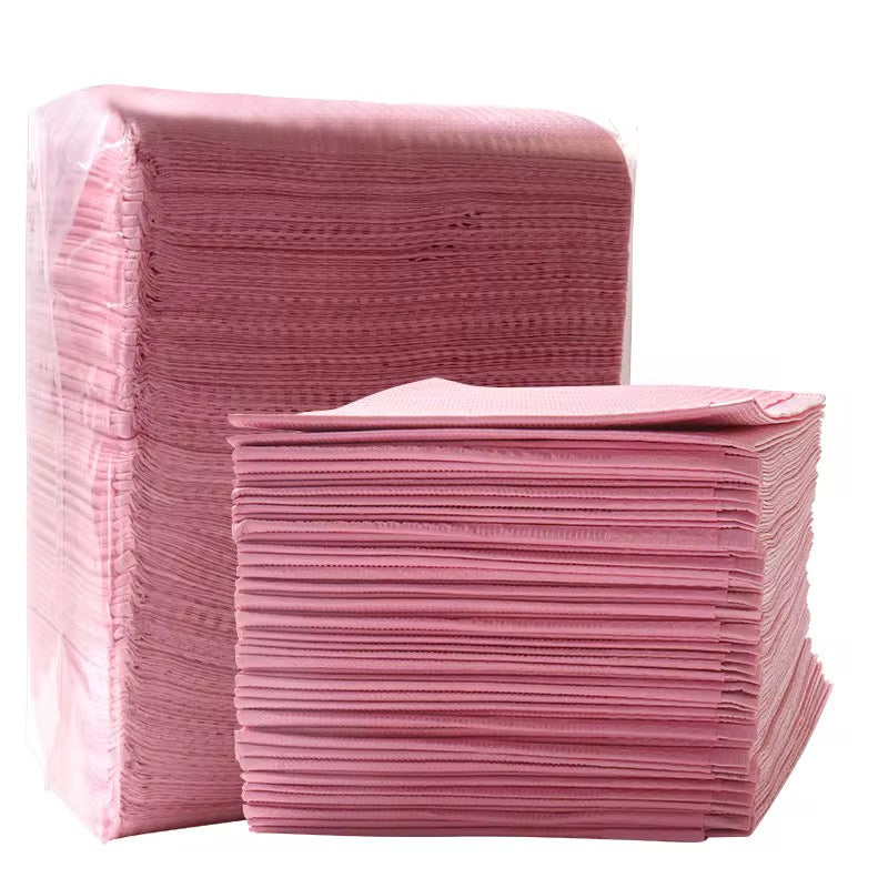Plastic backed disposable table towels - 100ct