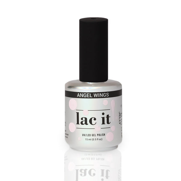 en Vogue Lac It! Angel Wings soft pink jelly UV/LED gel nail polish for professional nails and extensions bottle