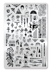 Art Deco Meets Art Nouveau Elements - Uber Chic Stamping Plate