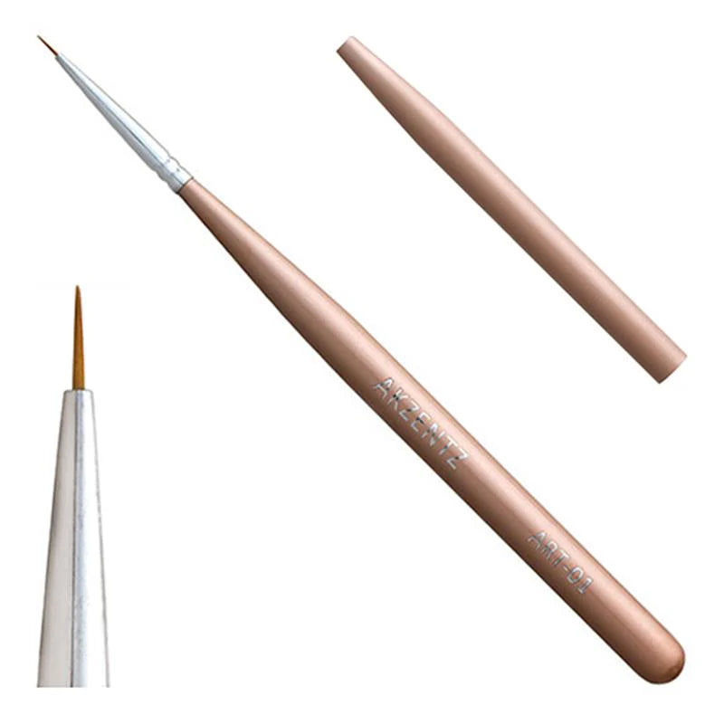 Short Gel Art Liner Brush #1  - 4.5 mm Akzentz Art Brushes