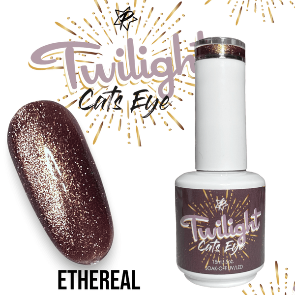Cats Eye Gel Polish - Twilight 6 Piece Collection Includes: Calm,Sunset, Shadow, Mystery, Ethereal & Golden Hour