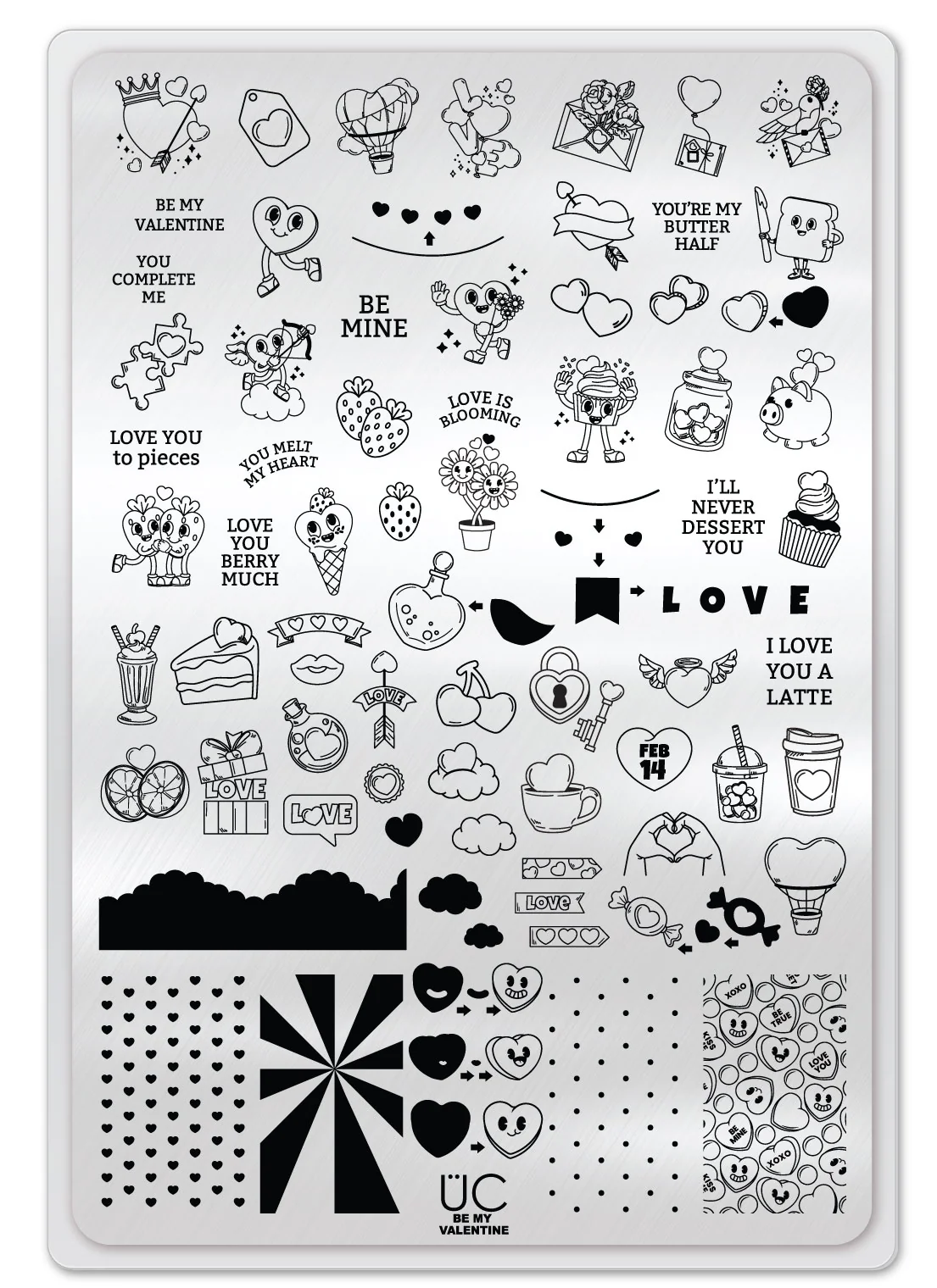 Be My Valentine - Uber Chic Stamping Plate Main image