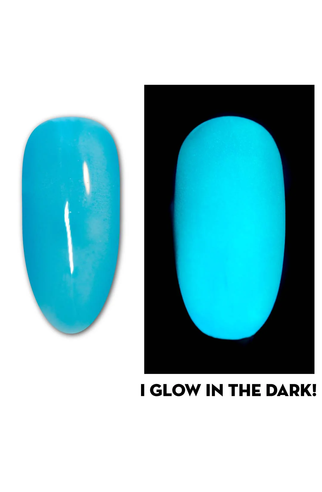 Blue Snowcone Glow In The Dark Gel Polish - Uber Chic 12ml Secondary image