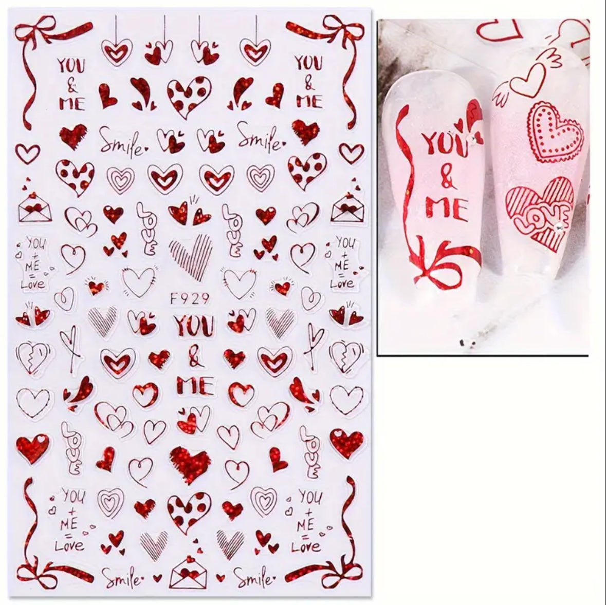 Metallic LOVE 2 Decals - F929 Main image