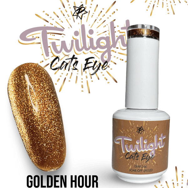 Cats Eye Gel Polish - Twilight 6 Piece Collection Includes: Calm,Sunset, Shadow, Mystery, Ethereal & Golden Hour