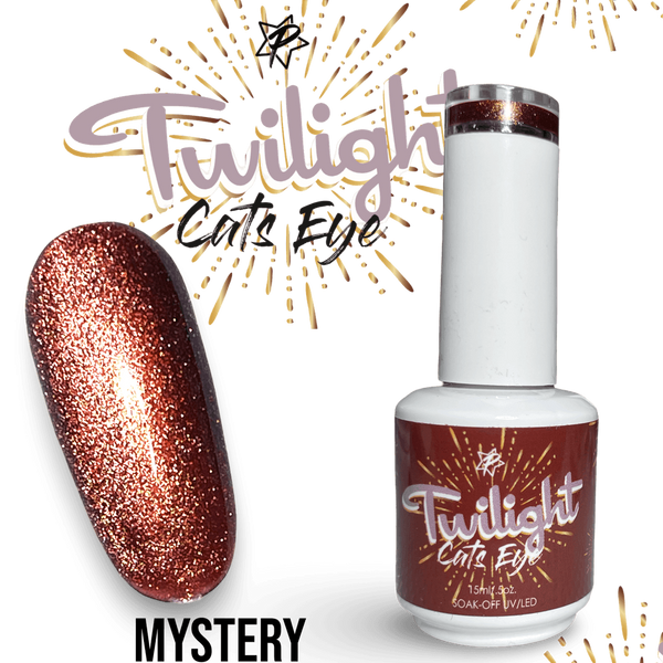 Cats Eye Gel Polish - Twilight 6 Piece Collection Includes: Calm,Sunset, Shadow, Mystery, Ethereal & Golden Hour