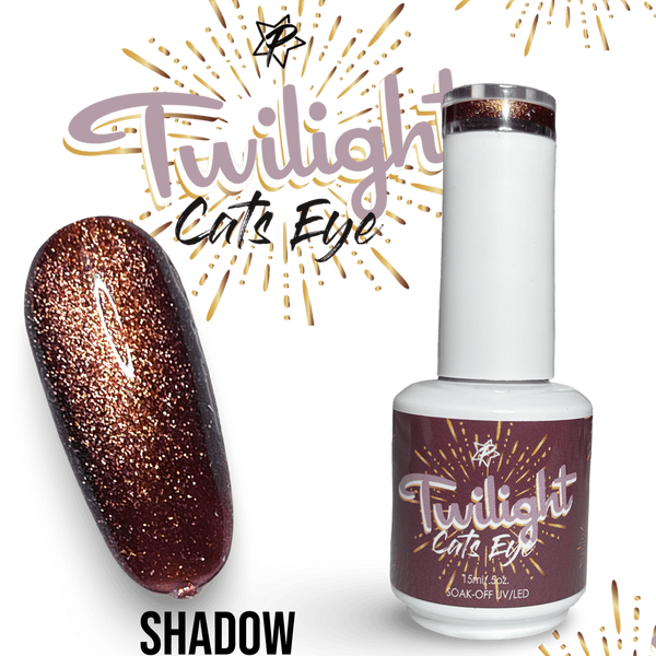 Cats Eye Gel Polish - Twilight 6 Piece Collection Includes: Calm,Sunset, Shadow, Mystery, Ethereal & Golden Hour