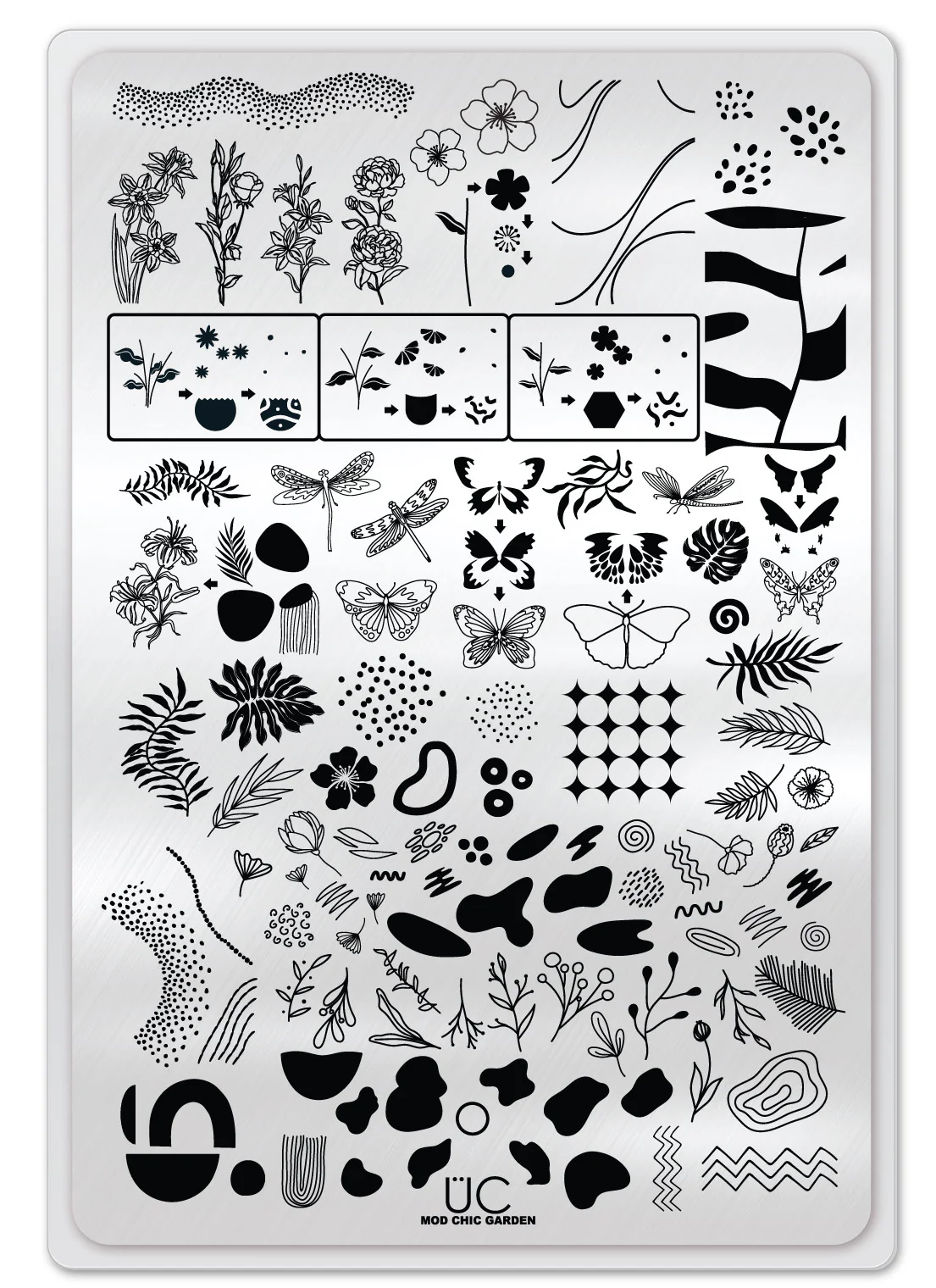 Mod Chic Garden -  Uber Chic Stamping Plate Main image