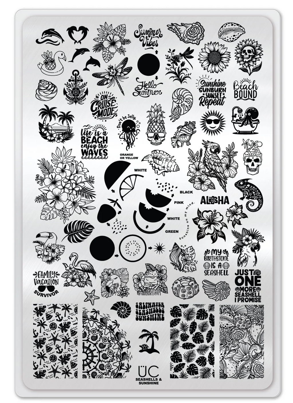 Seashells & Sunshine - Uber Chic Stamping Plate