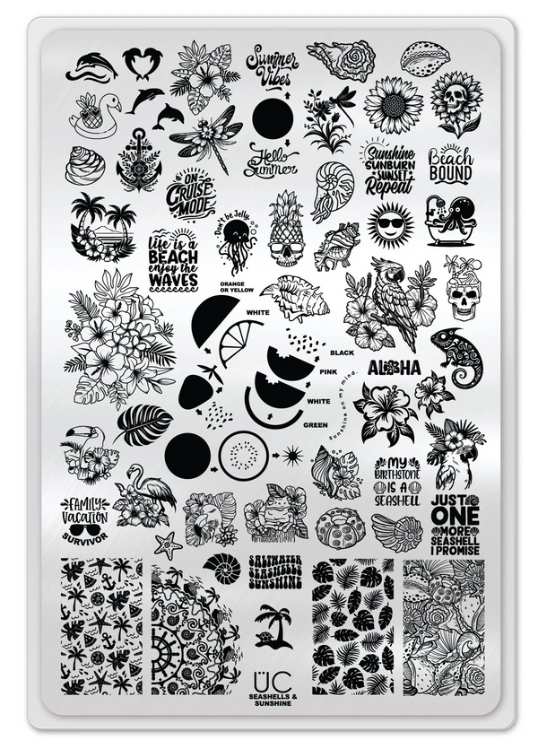 Seashells & Sunshine - Uber Chic Stamping Plate