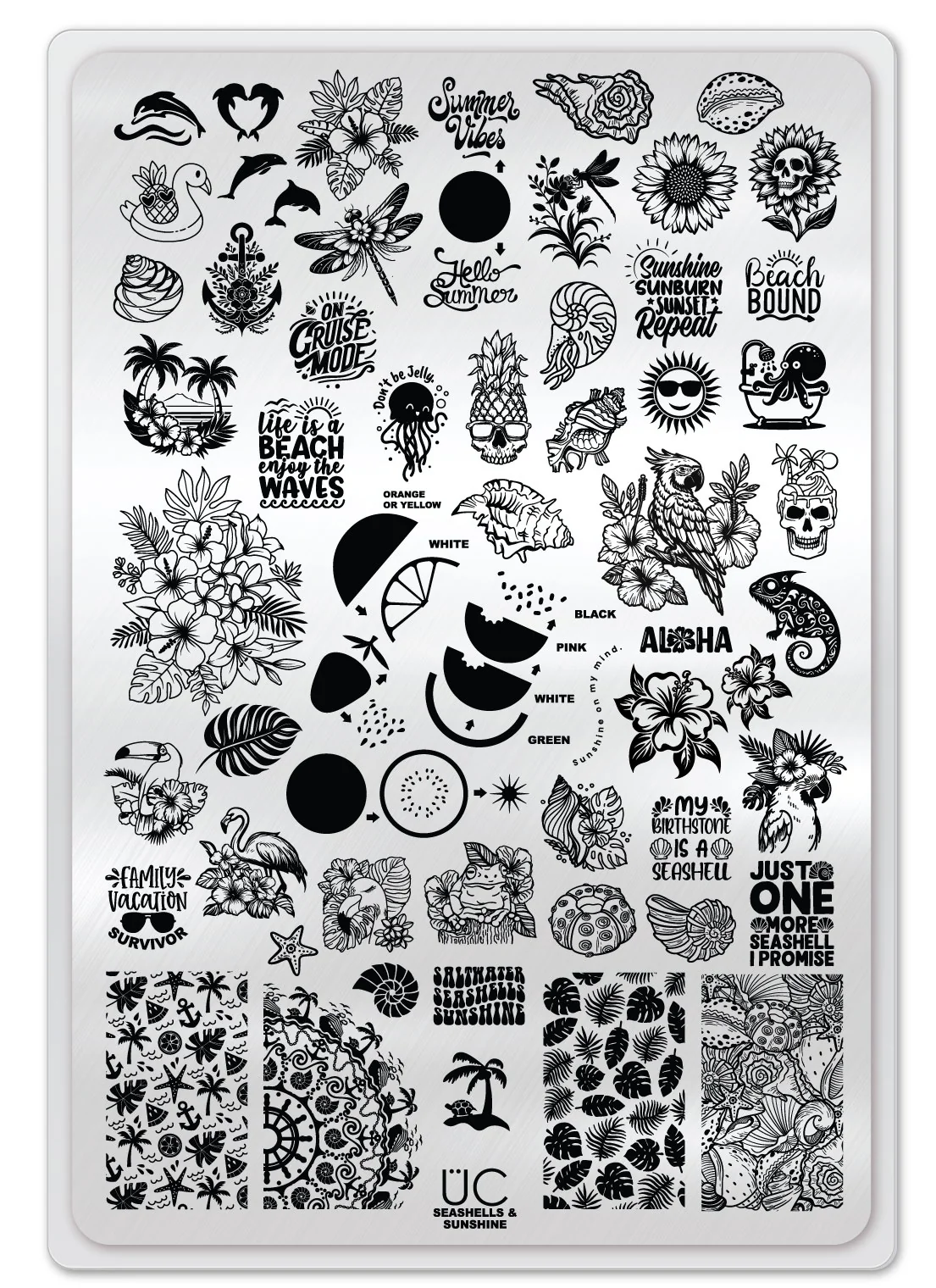 Seashells & Sunshine - Uber Chic Stamping Plate