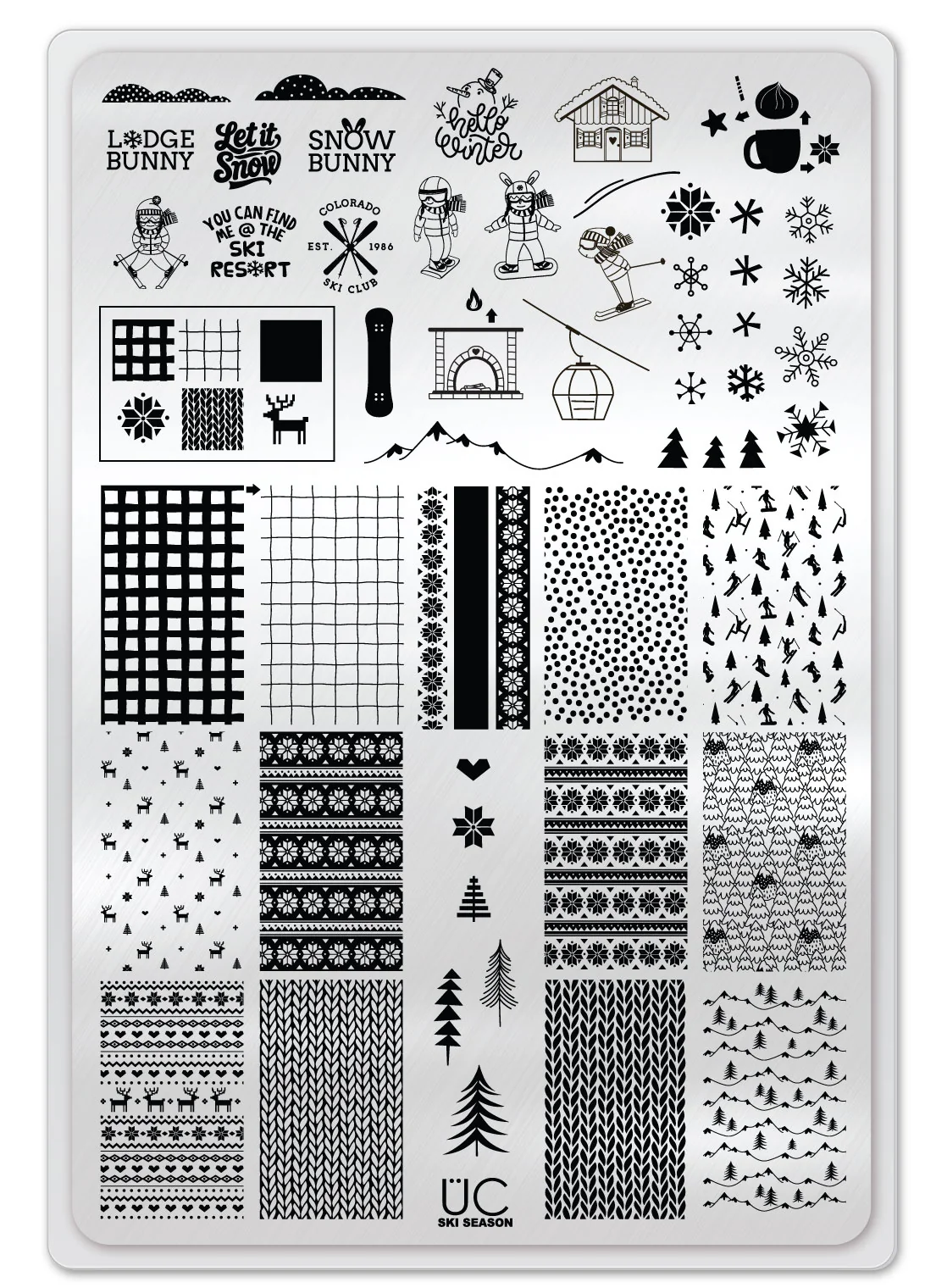 Ski Season - Uber Chic Stamping Plate