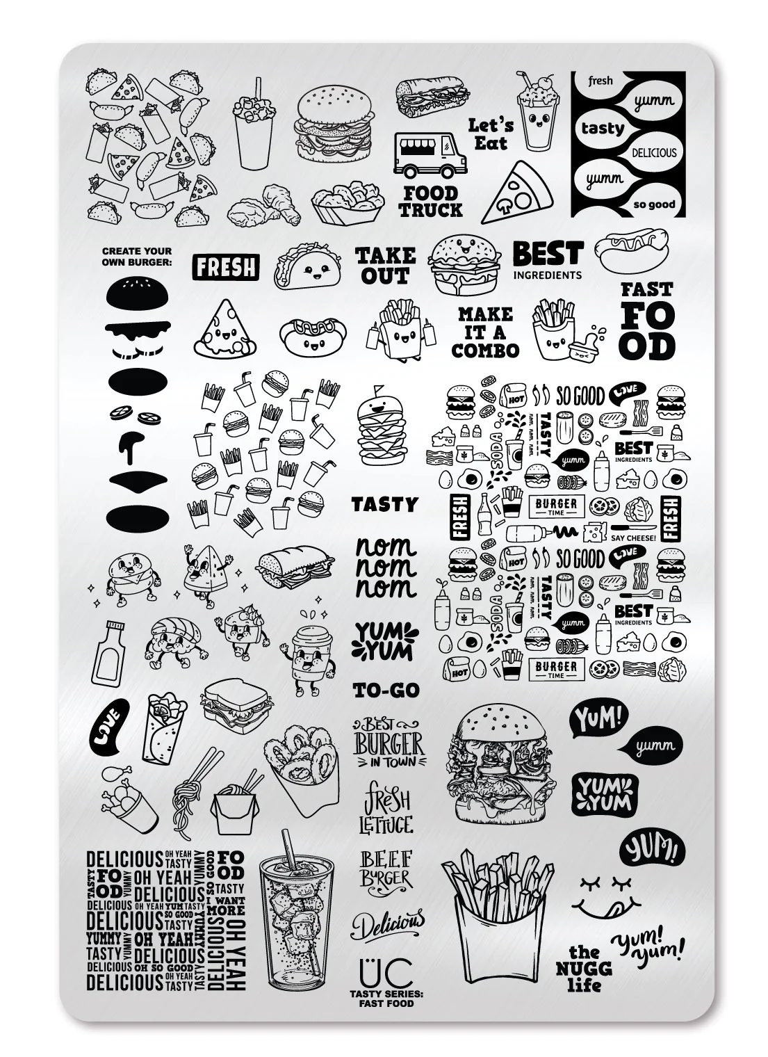 Fast Food - Tasty Series - Uber Chic Stamping Plate Main image