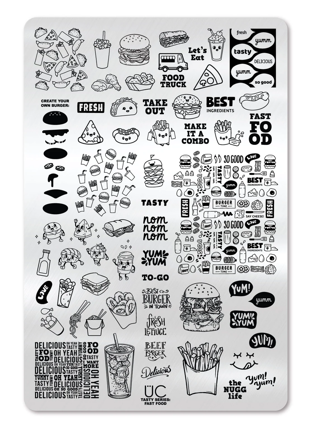 Fast Food - Tasty Series - Uber Chic Stamping Plate