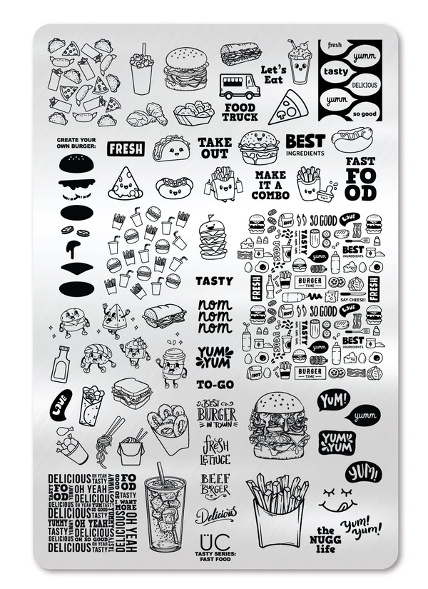 Fast Food - Tasty Series - Uber Chic Stamping Plate