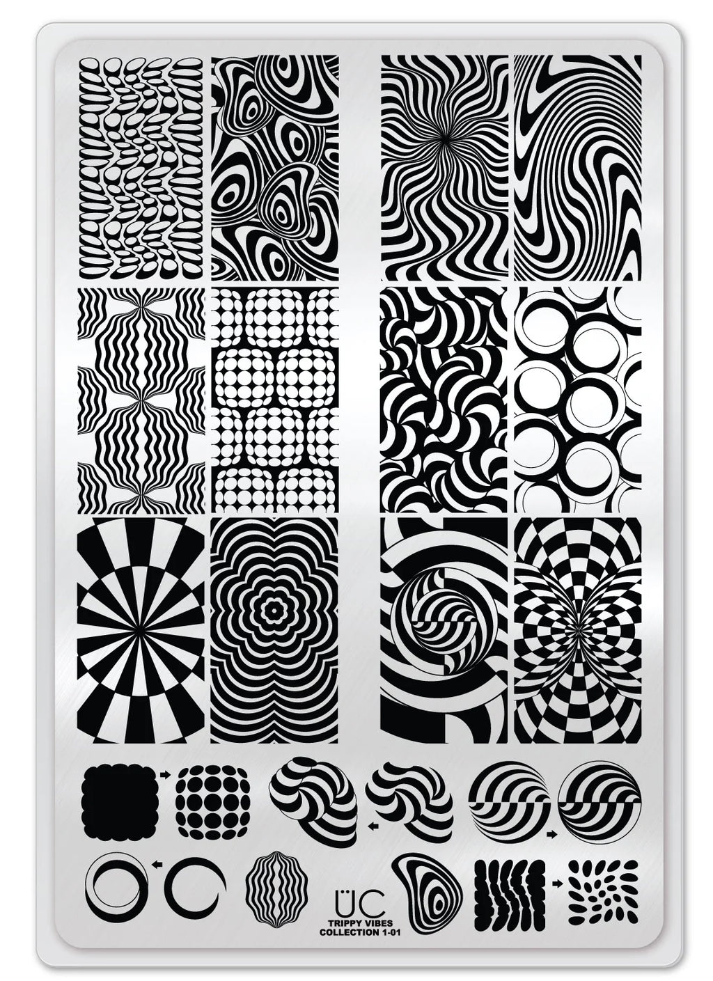 Trippy Vibes - Uber Chic Stamping Plate Collection of 3
