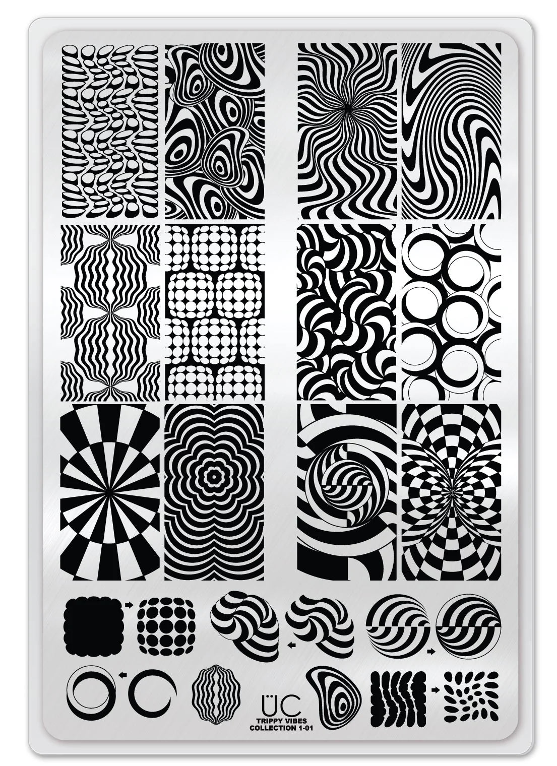 Trippy Vibes - Uber Chic Stamping Plate Collection of 3