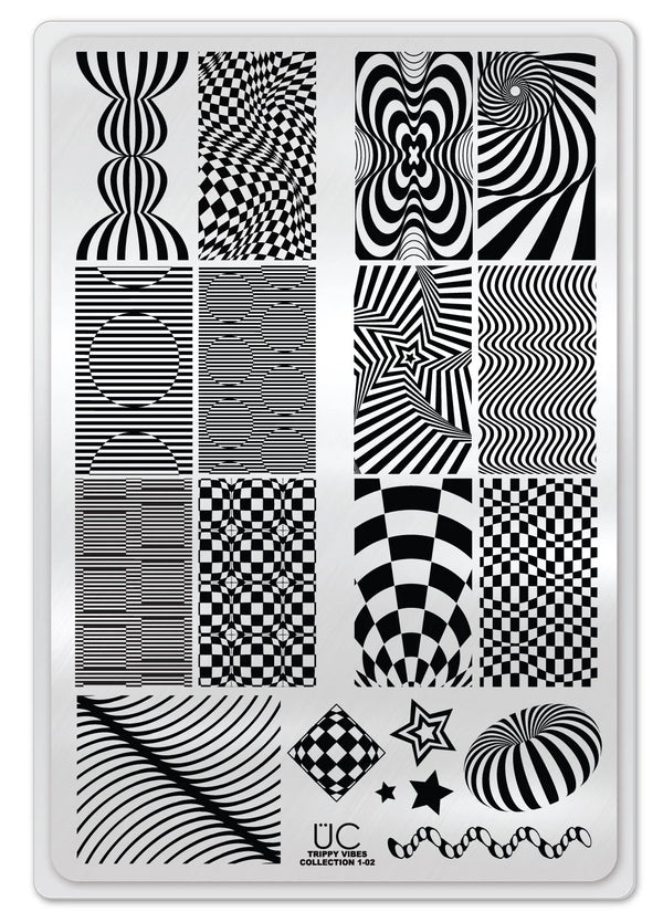 Trippy Vibes - Uber Chic Stamping Plate Collection of 3
