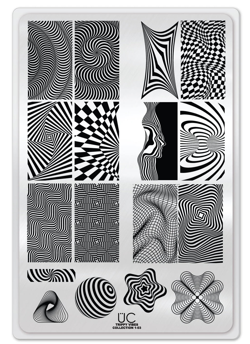 Trippy Vibes - Uber Chic Stamping Plate Collection of 3