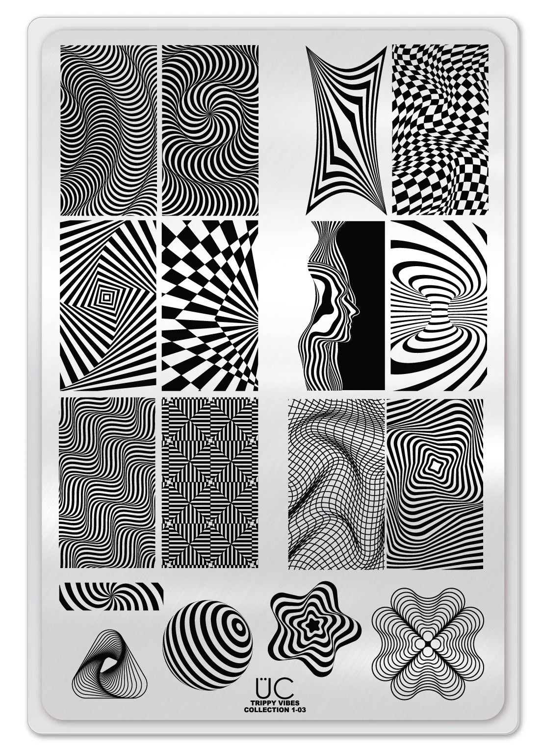 Trippy Vibes - Uber Chic Stamping Plate Collection of 3