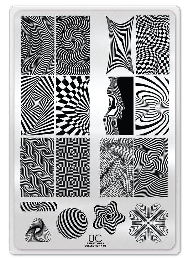 Trippy Vibes - Uber Chic Stamping Plate Collection of 3