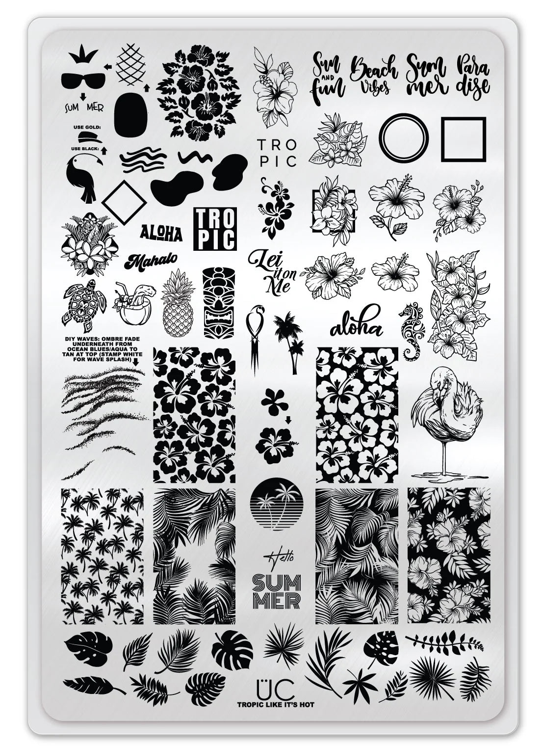 Tropic like its Hot - Uber Chic Stamping Plate Main image