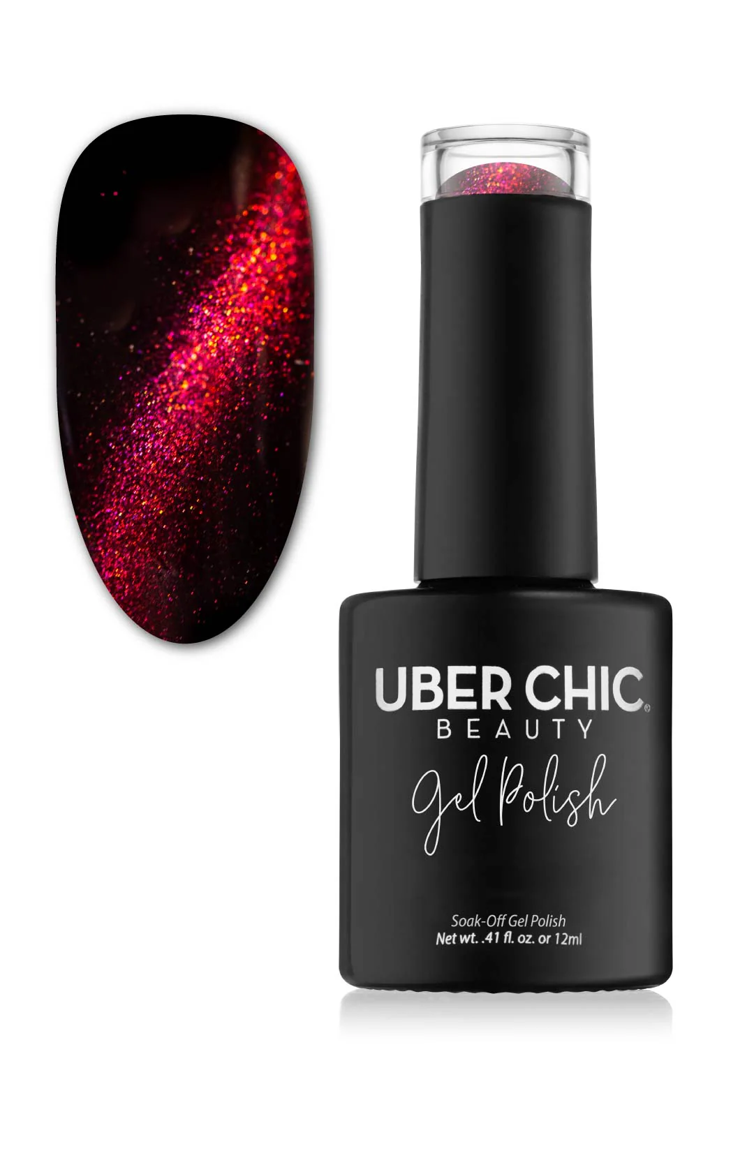 Candy Apple Red Cat Eye Gel Polish - Uber Chic 12ml Main image
