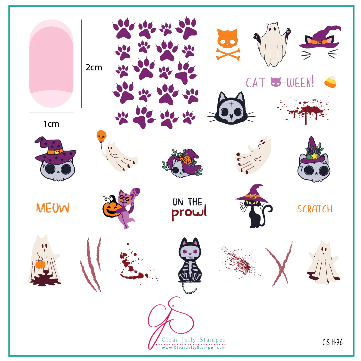 Cat-O-Ween (CjS H-96) -  CJS Medium Stamping Plate Main image