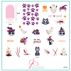 Cat-O-Ween (CjS H-96) -  CJS Medium Stamping Plate