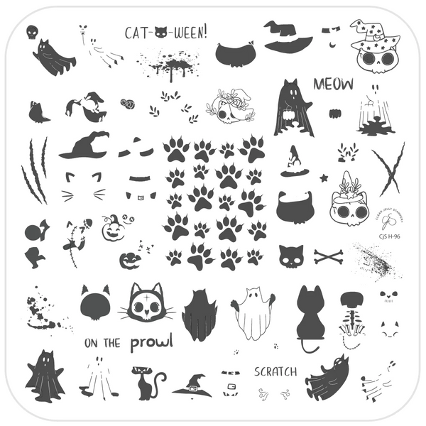 Cat-O-Ween (CjS H-96) -  CJS Medium Stamping Plate