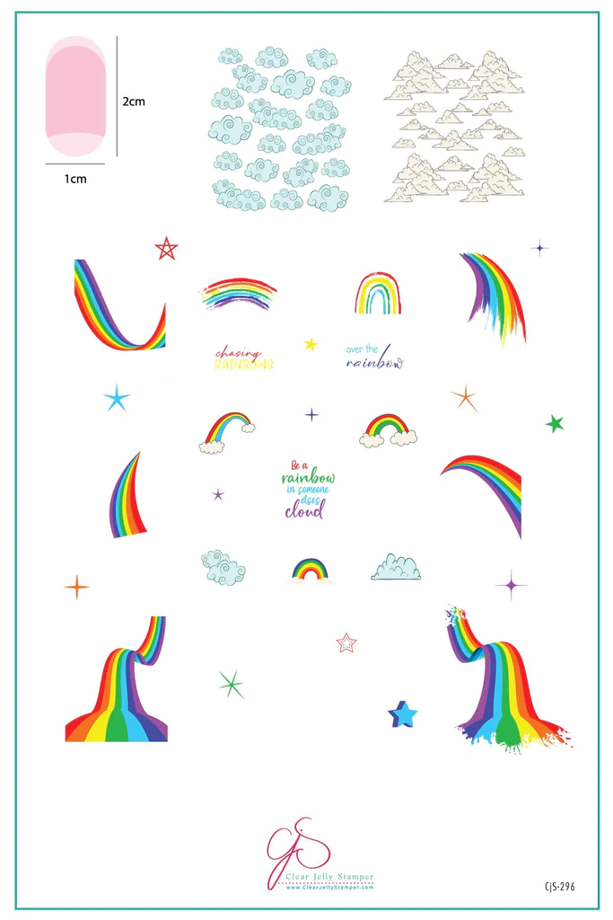 Chasing Rainbows (CjS-296) - Clear Jelly Stamping Plate Main image