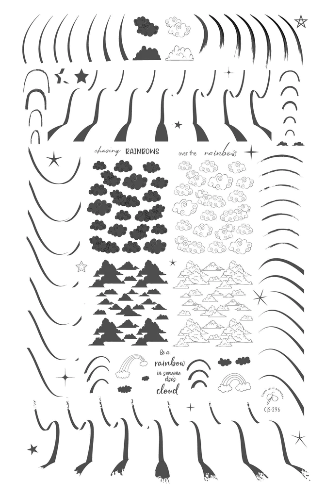 Chasing Rainbows (CjS-296) - Clear Jelly Stamping Plate Secondary image