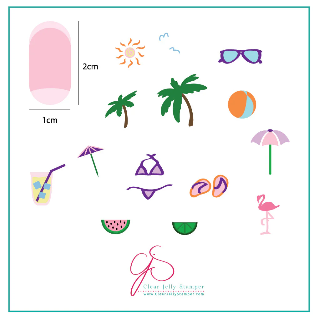 Summer Fun (CjS-16) - CJS Small Stamping Plate Main image