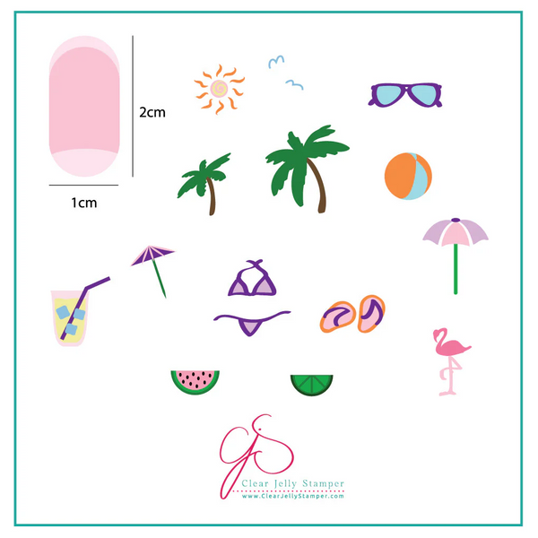Summer Fun (CjS-16) - CJS Small Stamping Plate