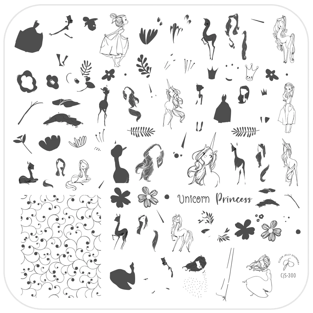 Unique Princess (CjS-300) - CJS Medium Stamping Plate Secondary image